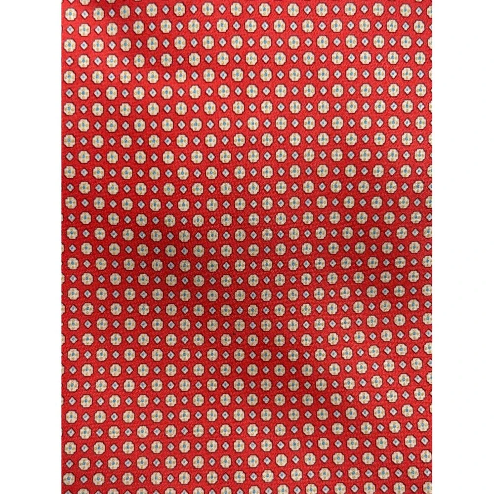 Stefano Ricci Red Geometric Medallion Silk Tie Italy Luxury Original Price $350